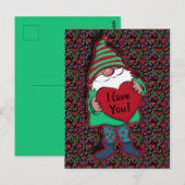 Valentijnsdag Gnome | Uw persoonlijke voorkeur Briefkaart (Voorkant / Achterkant)