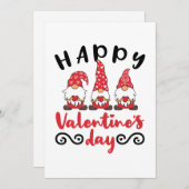 Valentijnsdag Gnome Zweedse Tomte Feestdagenkaart (Voorkant / Achterkant)