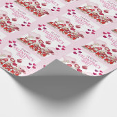 Valentijnsdag Gnomen op trein Cadeaupapier (Hoek)