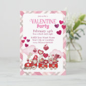 Valentijnsdag Gnomen op trein Kaart (Staand voorkant)