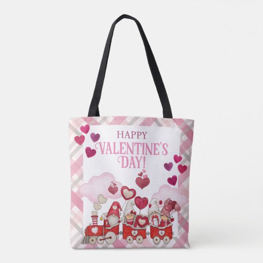 Valentijnsdag Gnomen op trein Tote Bag (Achterkant)