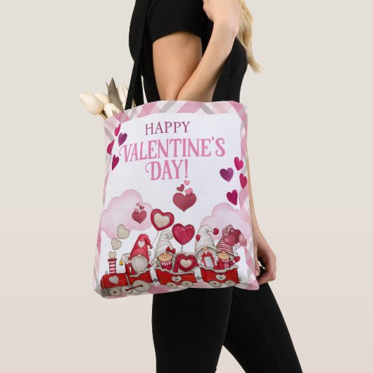 Valentijnsdag Gnomen op trein Tote Bag (Dichtbij)