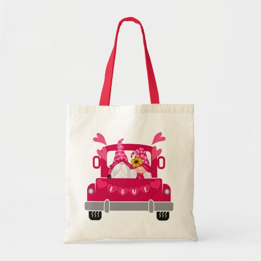 Valentijnsdag, gnoom, Boerderij Truck Tote Bag (Voorkant)