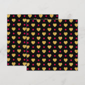 Valentijnsdag Gold Hearts Patroon (Voorkant / Achterkant)