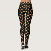 Valentijnsdag Gold Hearts Patroon Leggings (Achterkant)