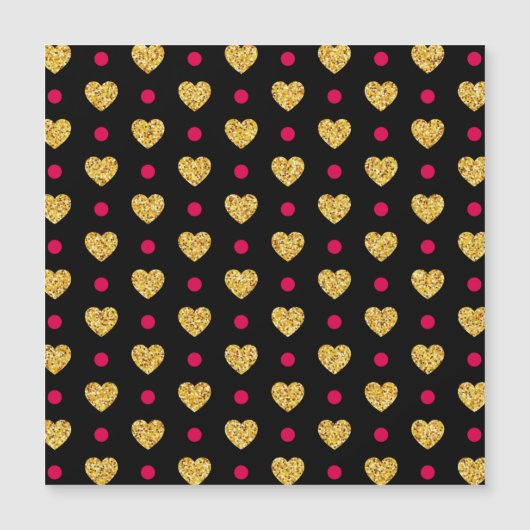 Valentijnsdag Gold Hearts Pattern-23655 (Voorkant)