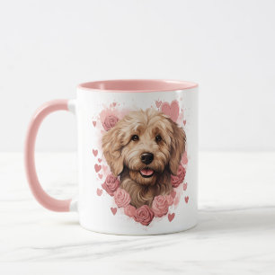 Valentijnsdag Golden Doodle Mok