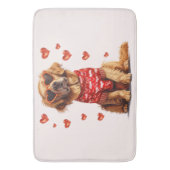 Valentijnsdag Golden Retriever Dog Badmat (Voorkant Verticaal)