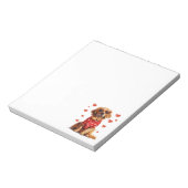 Valentijnsdag Golden Retriever Dog Notitieblok (Linkerzijde)