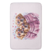 Valentijnsdag Golden Retriever Dogs Badmat (Voorkant Verticaal)