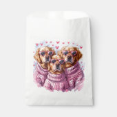 Valentijnsdag Golden Retriever Dogs Bedankzakje (Voorkant)