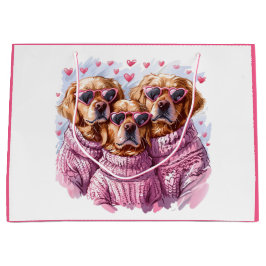 Valentijnsdag Golden Retriever Dogs Groot Cadeauzakje