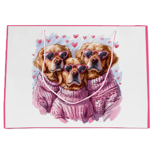 Valentijnsdag Golden Retriever Dogs Groot Cadeauzakje