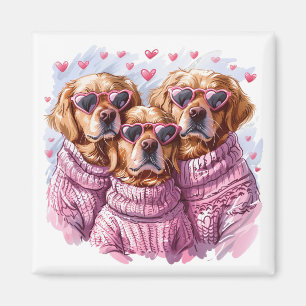 Valentijnsdag Golden Retriever Dogs Magneet