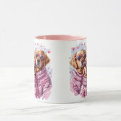 Valentijnsdag Golden Retriever Dogs Mok (Midden)