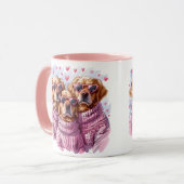 Valentijnsdag Golden Retriever Dogs Mok (Voorkant links)