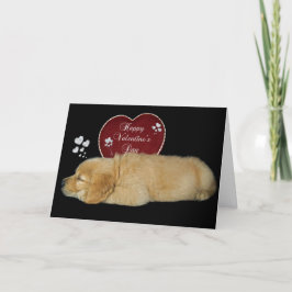 Valentijnsdag Golden Retriever Feestdagen Kaart