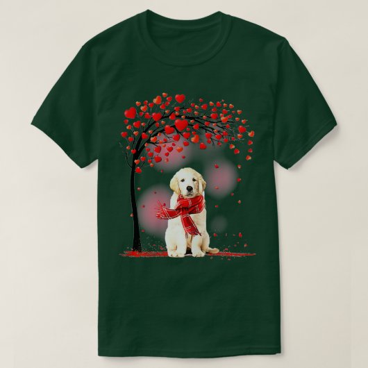 Valentijnsdag Golden Retriever - Heart Puppy D T-shirt (Design voorkant)