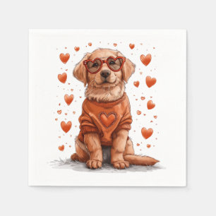 Valentijnsdag Golden Retriever Hond Servet