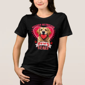 Valentijnsdag Golden Retriever hondenliefhebber Mo Tri-Blend Shirt