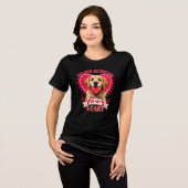 Valentijnsdag Golden Retriever hondenliefhebber Mo Tri-Blend Shirt (Voorkant volledig)