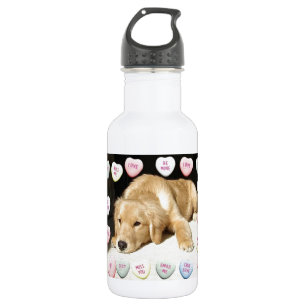 Valentijnsdag Golden Retriever Waterfles