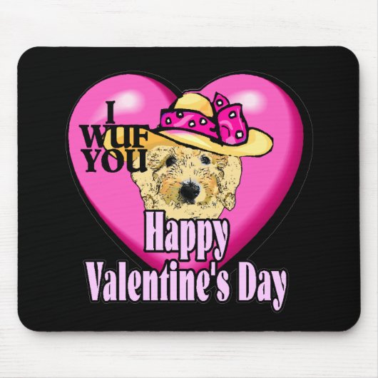 Valentijnsdag Goldendoodle Muismat (Voorkant)