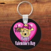 Valentijnsdag Goldendoodle Sleutelhanger (Voorkant)