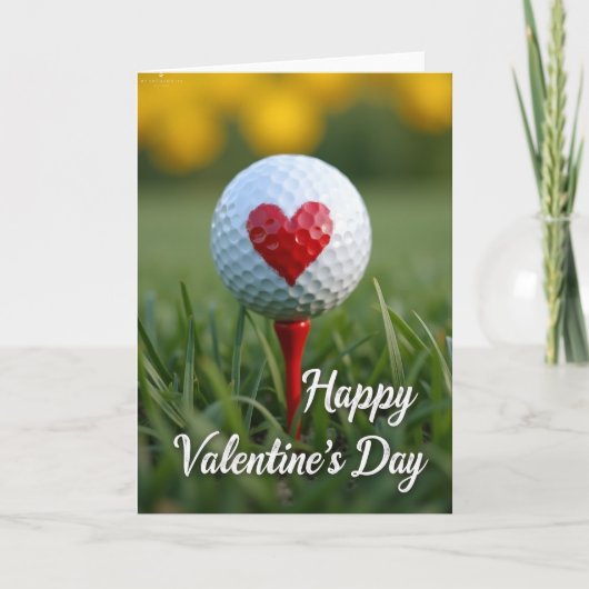 Valentijnsdag Golfkaart Kaart (Voorkant)
