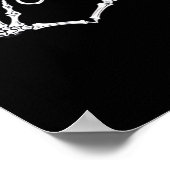 Valentijnsdag gotisch hart met skelet handen va poster (Hoek)