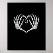 Valentijnsdag gotisch hart met skelet handen va poster (Voorkant)