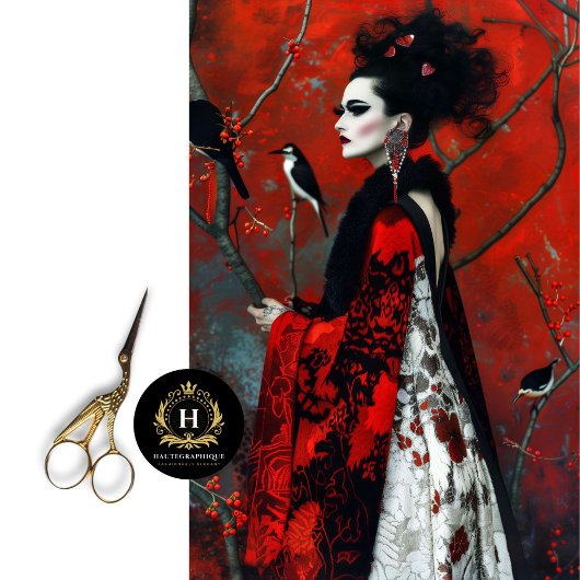 Valentijnsdag Gotische Mode Decoupage Tissuepapier