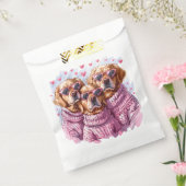 Valentijnsdag Goud Retriever Honden Bedankzakje (Gezegeld)