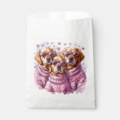 Valentijnsdag Goud Retriever Honden Bedankzakje (Voorkant)