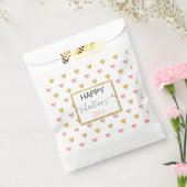 Valentijnsdag Goud Roze Glitter Harten Favoriete Z Bedankzakje (Gezegeld)