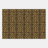 Valentijnsdag Gouden Harten van Liefde Inpakpapier Vel (Voorkant 2)