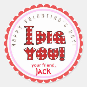 Valentijnsdag graaf ik u stickers