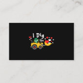 Valentijnsdag Graafmachine Dinosaurus Dino I Dig Y Visitekaartje (Achterkant)