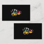 Valentijnsdag Graafmachine Dinosaurus Dino I Dig Y Visitekaartje (Voorkant / Achterkant)