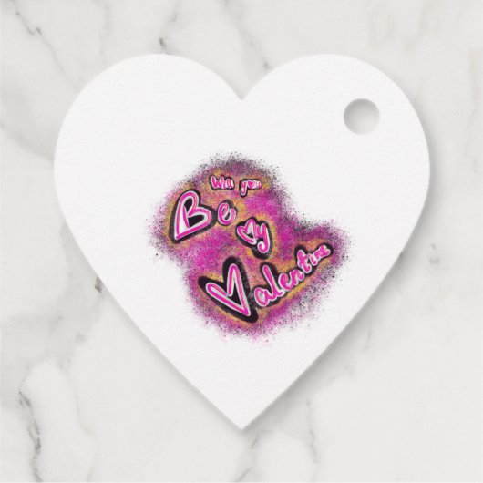 Valentijnsdag graffiti bedankjes labels (Achterkant)