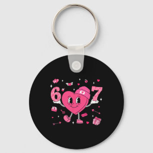 Valentijnsdag Grappig 67 Meme Zes Zeven 6 7 Valent Sleutelhanger