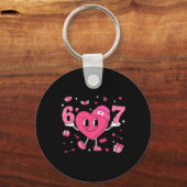 Valentijnsdag Grappig 67 Meme Zes Zeven 6 7 Valent Sleutelhanger (Voorkant)