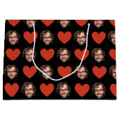 Valentijnsdag Grappig Aangepaste Gezichtsfoto Lief Groot Cadeauzakje (Voorkant)