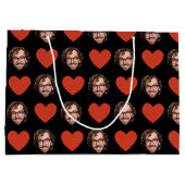 Valentijnsdag Grappig Aangepaste Gezichtsfoto Lief Groot Cadeauzakje (Achterkant)