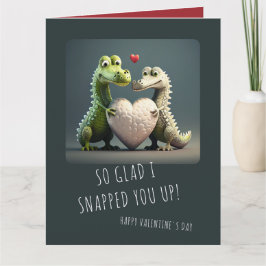 Valentijnsdag Grappig Alligator Krokodil Koppel Kaart