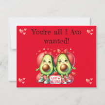 Valentijnsdag: grappig. avocado