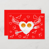 Valentijnsdag grappig hart Aangepaste uitnodiging (Voorkant / Achterkant)