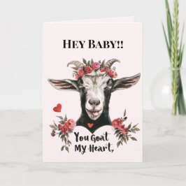 Valentijnsdag Grappig jij gaat mijn hart geit Kaar Feestdagen Kaart