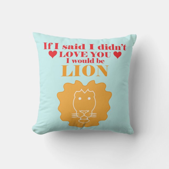 Valentijnsdag grappig kussen cadeau dier (Voorkant)