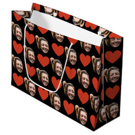 Valentijnsdag Grappig Op Maat Gemaakt Gezicht Foto Groot Cadeauzakje